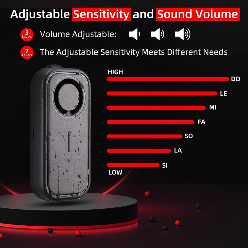Rupse 113db Bike Alarm System, IP66 Waterproof and Anti-Theft car Vibration Alarm Sensor with LED Light and Remote Control, Suitable for Bicycles, Motorcycles, Cars, Doors and Windows, etc - Image 3